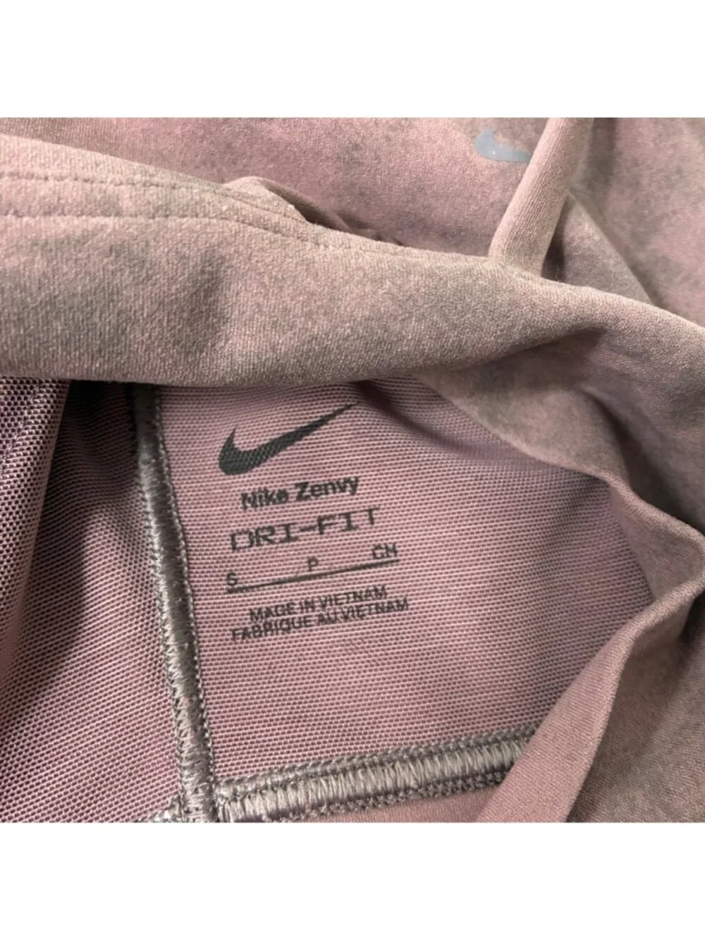 Nike Zenvy Tie-Dye Medium-Support Padded Longline Sports Bra S Smokey Mauve